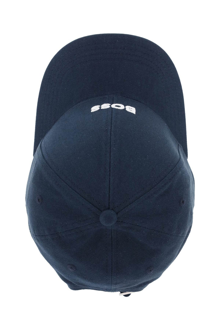 Boss Baseball Cap With Embroidered Logo   Blu