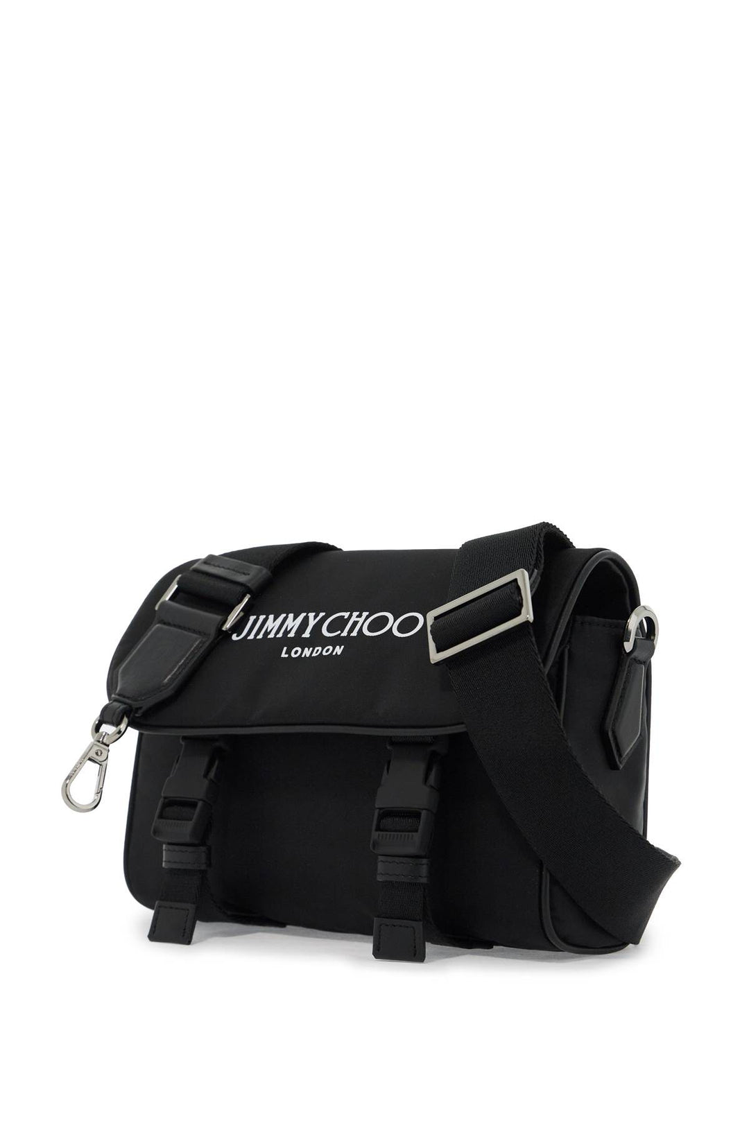 Jimmy Choo Nylon Crossbody Bag Eli With Shoulder   Black