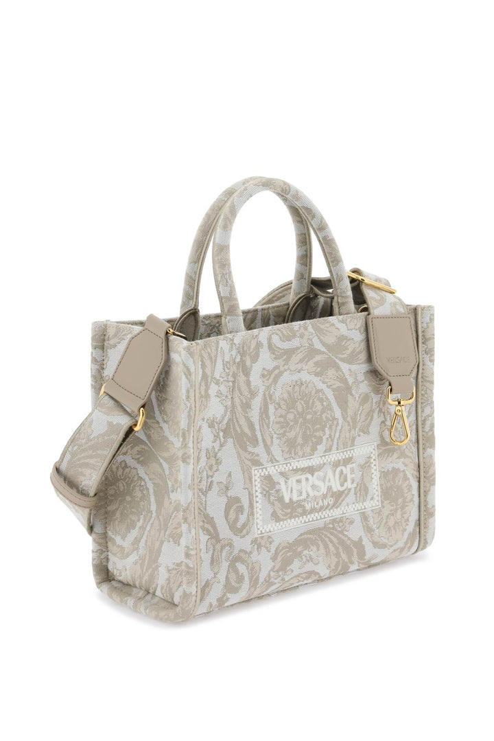 Versace Athena Barocco Small Tote Bag   Neutral
