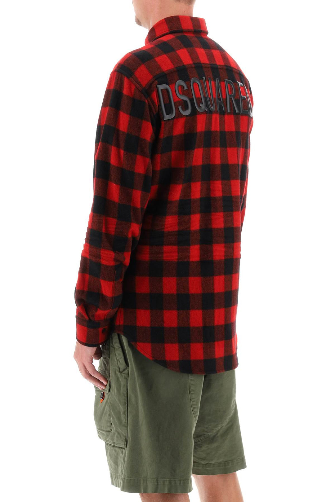 Dsquared2 Shirt With Check Motif And Back Logo   Nero