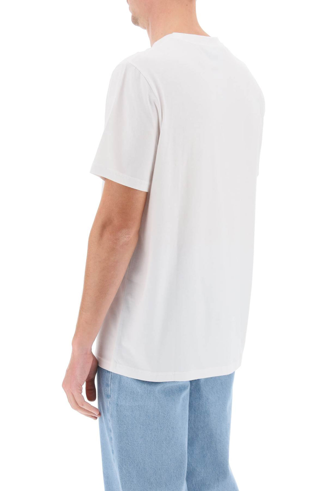 A.P.C. Item T Shirt With Logo Print   Bianco