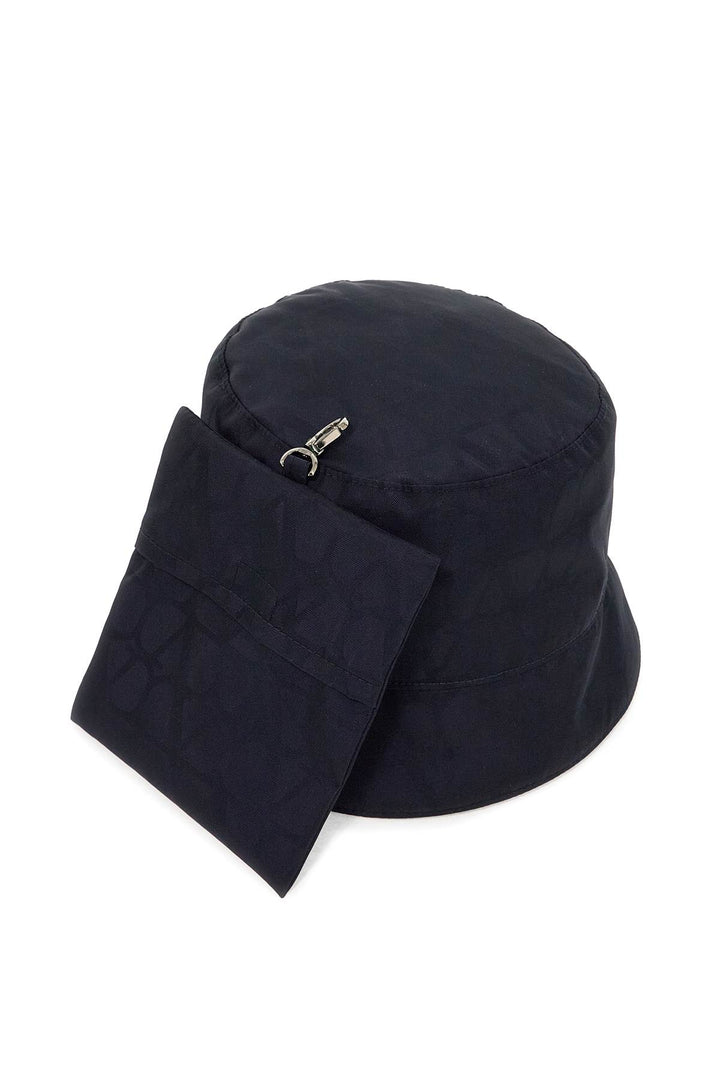 Valentino Garavani Reversible Bucket Hat With Pouch Pocket   Blue