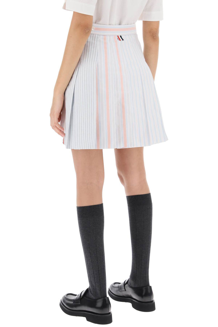Thom Browne Funmix Striped Oxford Mini Skirt   Multicolor