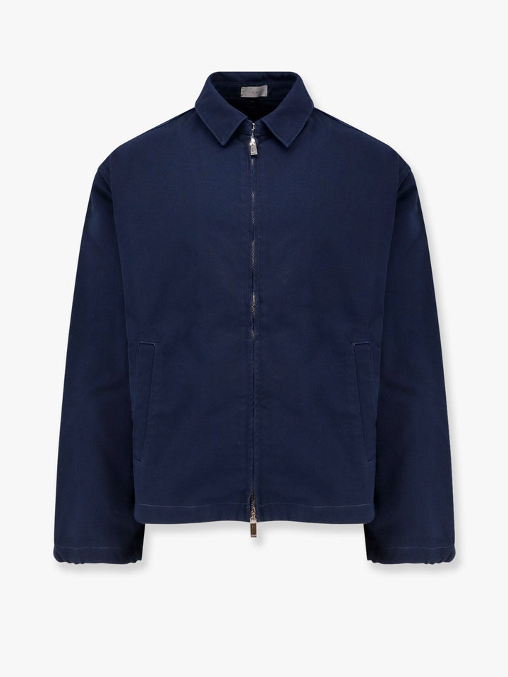 Cd icon cotton twill jacket with zip closure