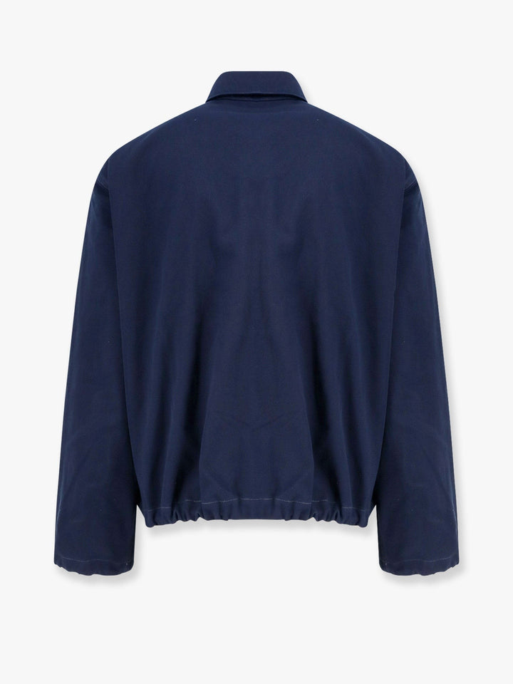 Cd icon cotton twill jacket with zip closure