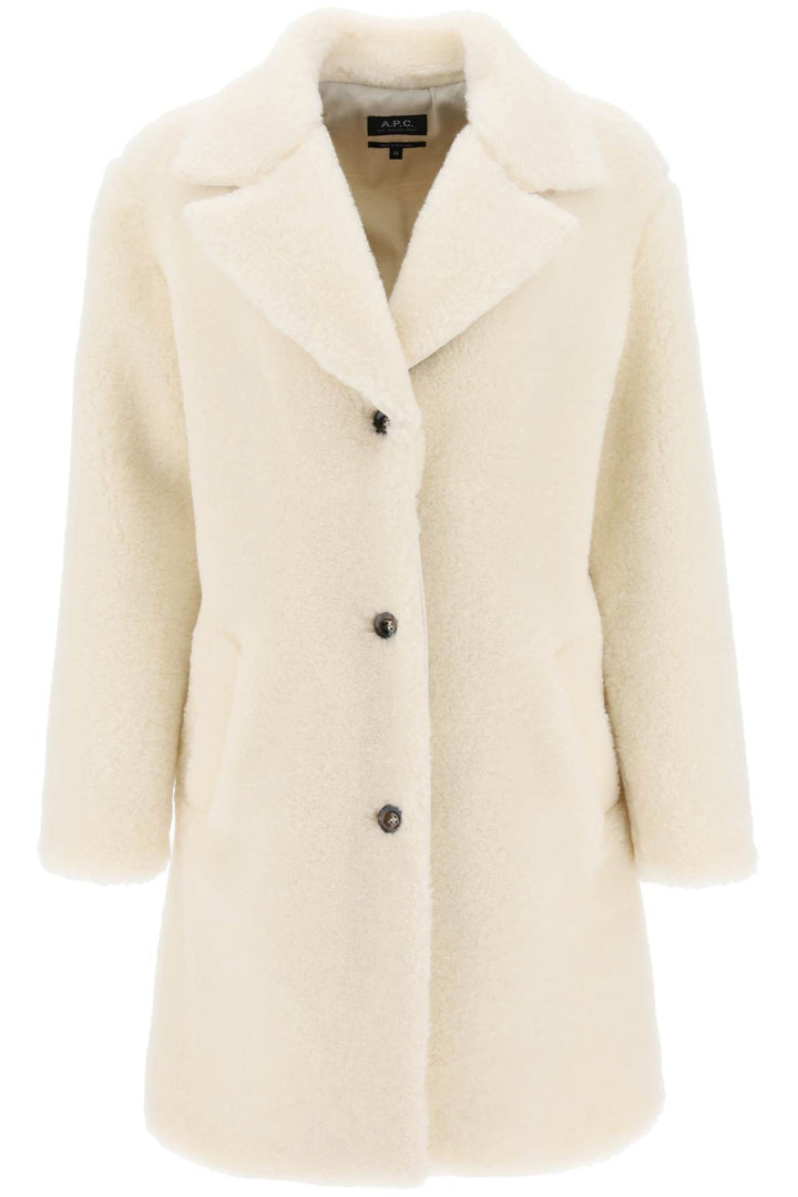 A.P.C. 'Nicolette' Teddy Coat   Bianco