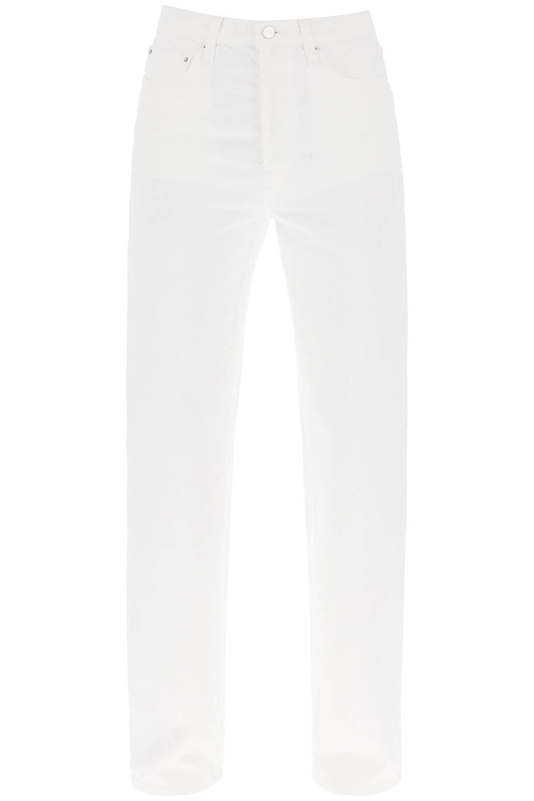 Toteme Straight Cut Loose Jeans   Bianco