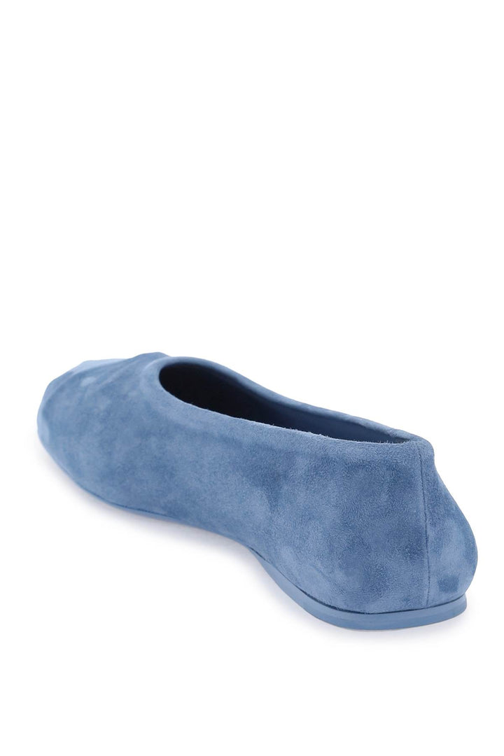 Marni Suede Little Bow Ballerina Shoes   Blue