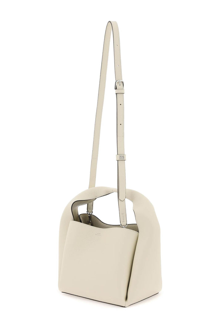 Toteme Hammered Leather Bucket Bag   White