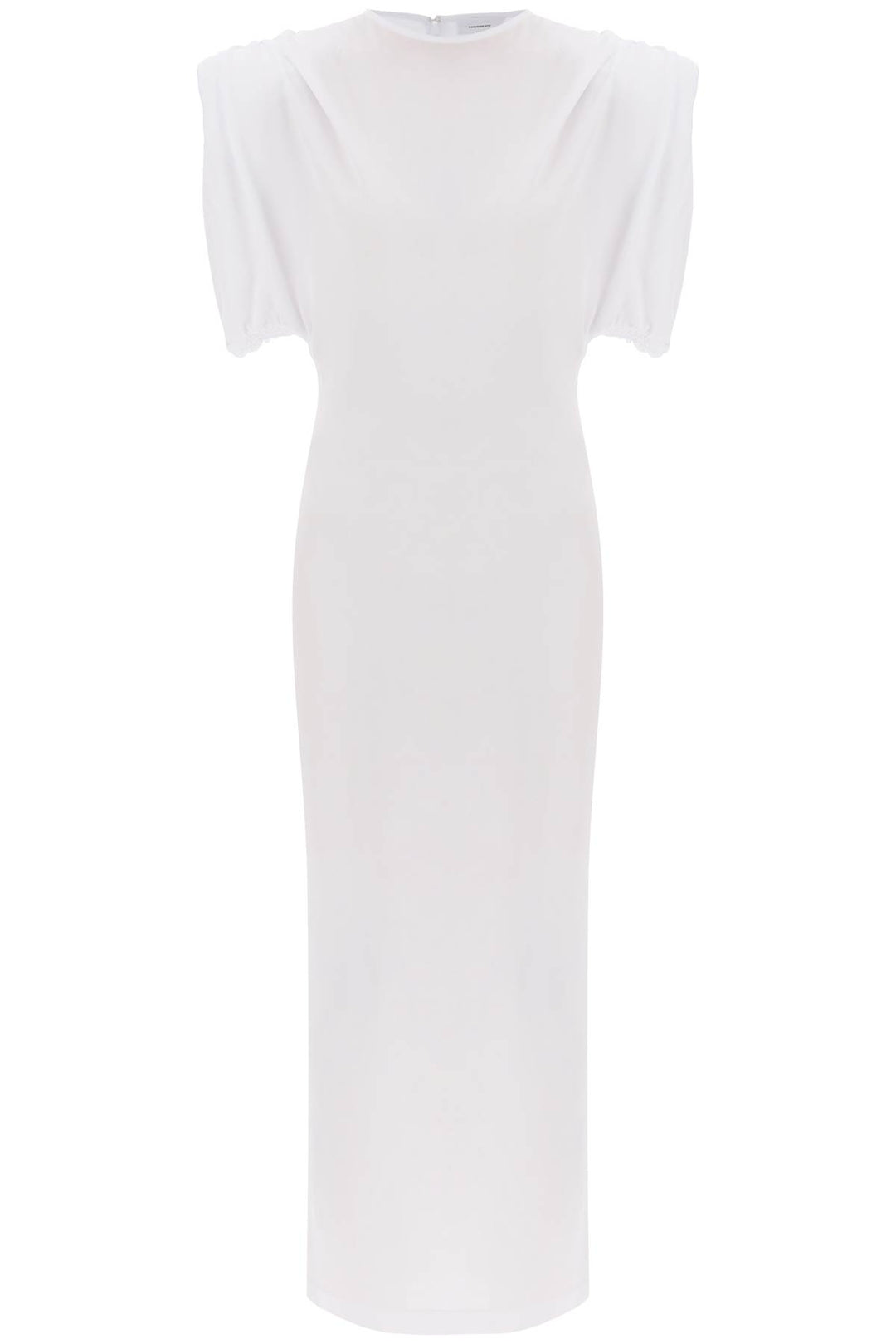 Wardrobe.Nyc Midi Sheath Dress With Structured Shoulders   Bianco