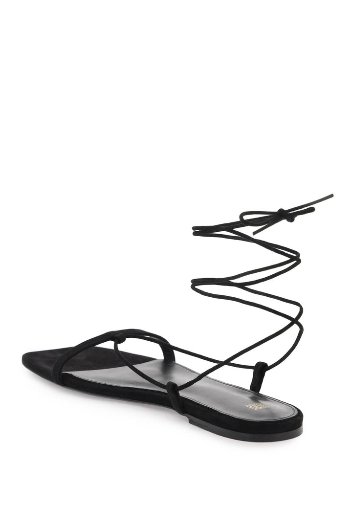 Toteme Suede Sandals For Women   Nero