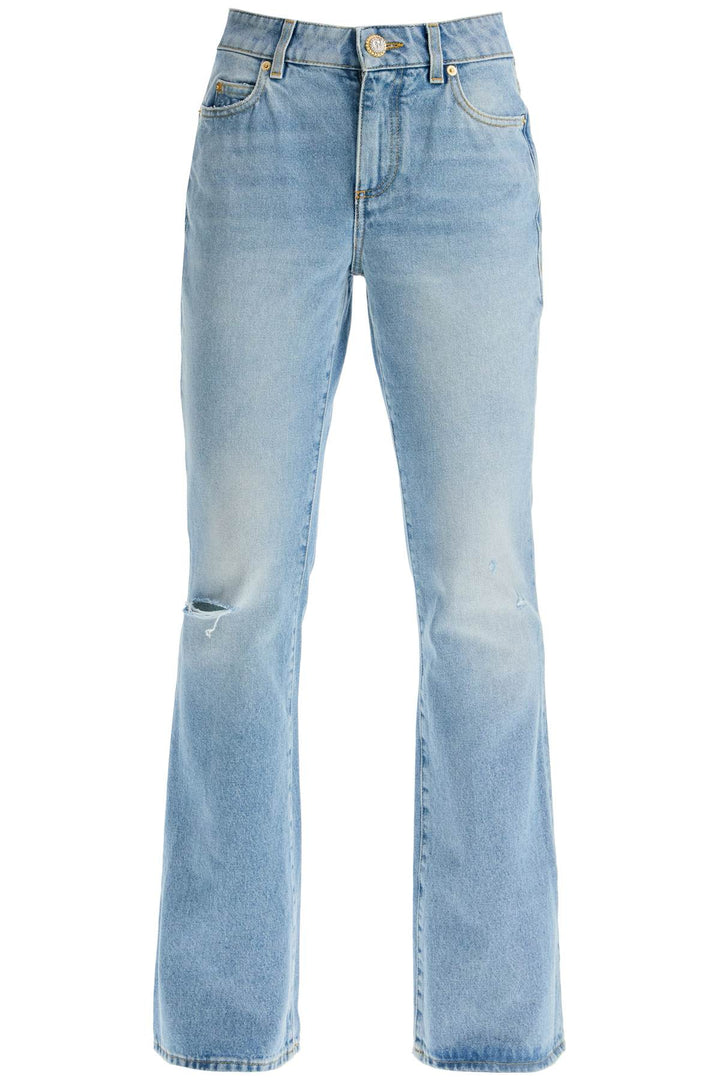 Balmain Flare Mid Rise Jeans With   Blue