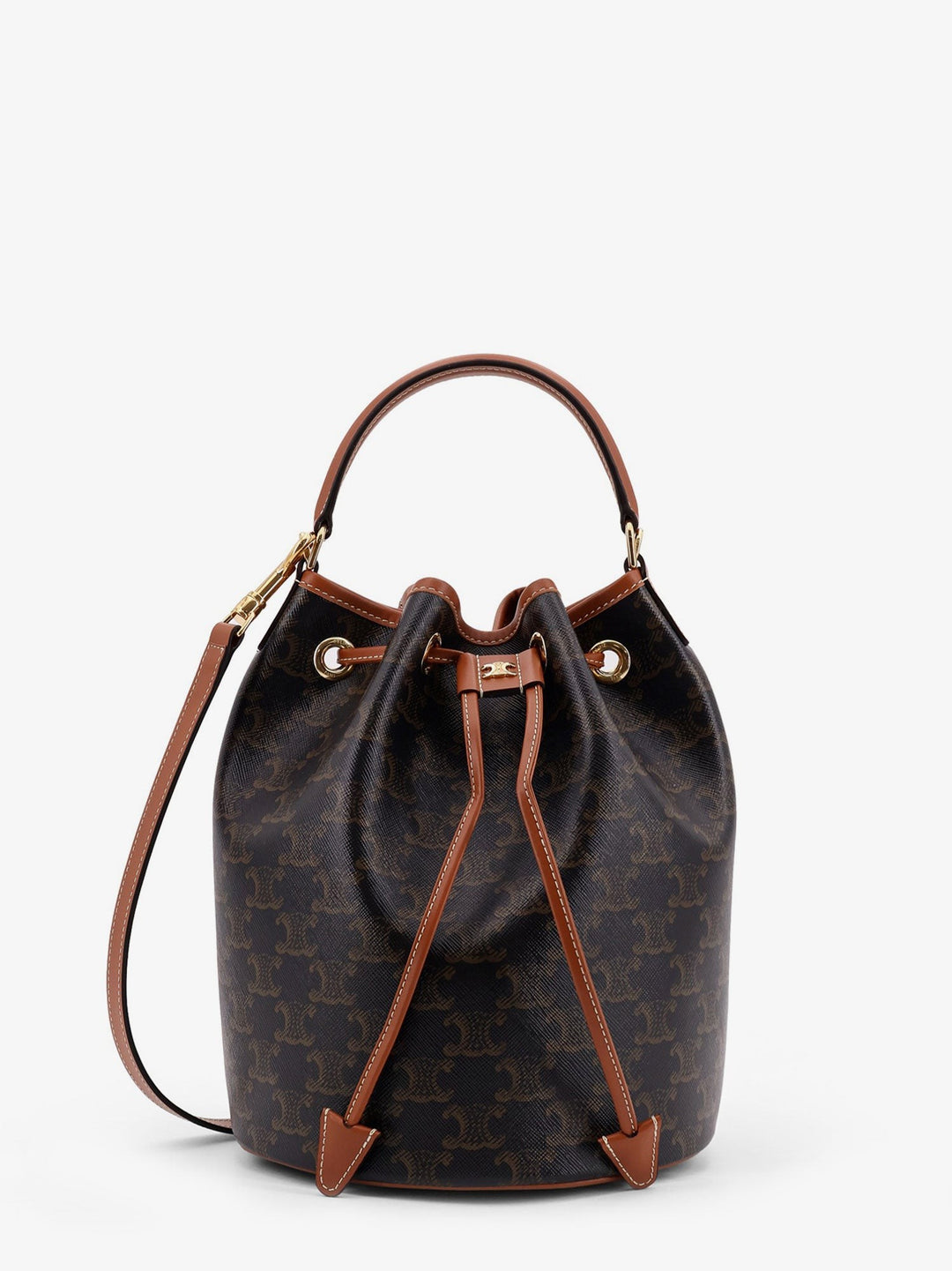 Clara Triomphe Canvas and leather bucket bag