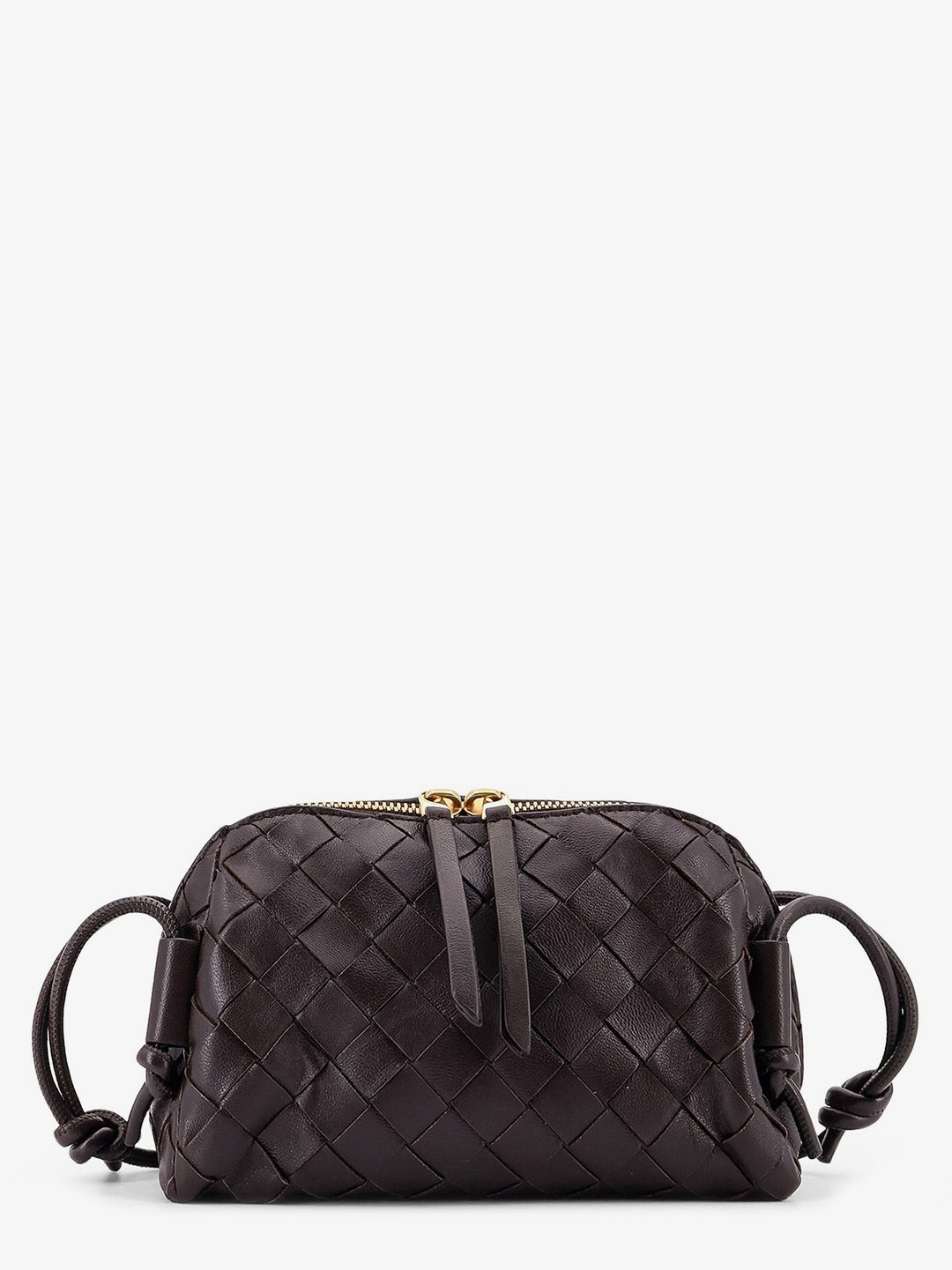 Concert leather clutch with Intrecciato motif