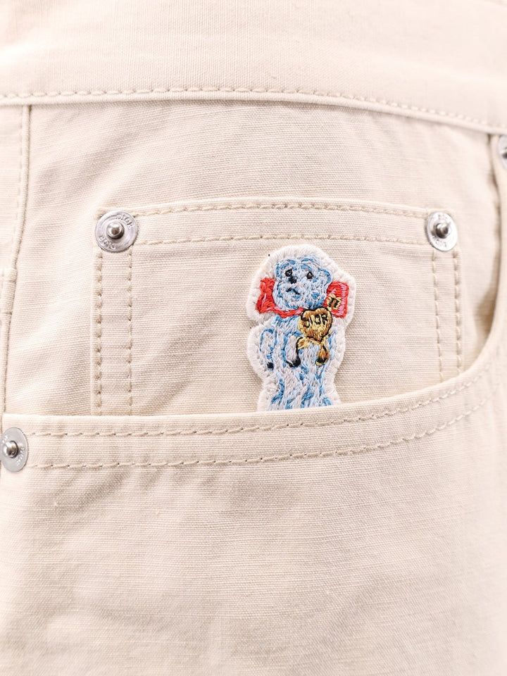 Cotton bermuda shorts with cd heart logo