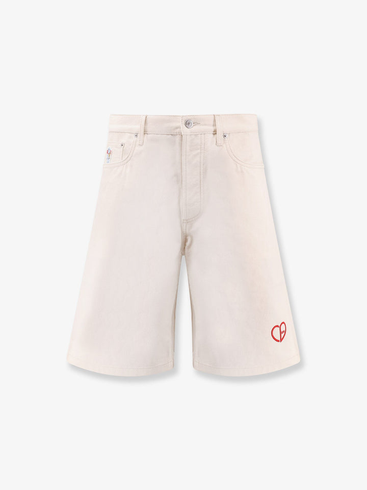 Cotton bermuda shorts with cd heart logo