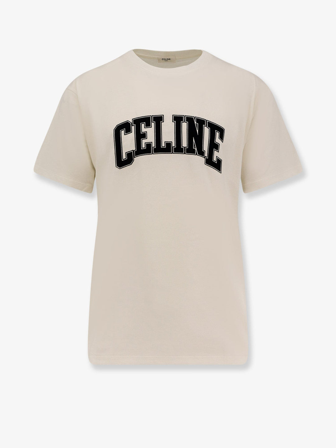 Cotton jersey T-shirt with flocked logo