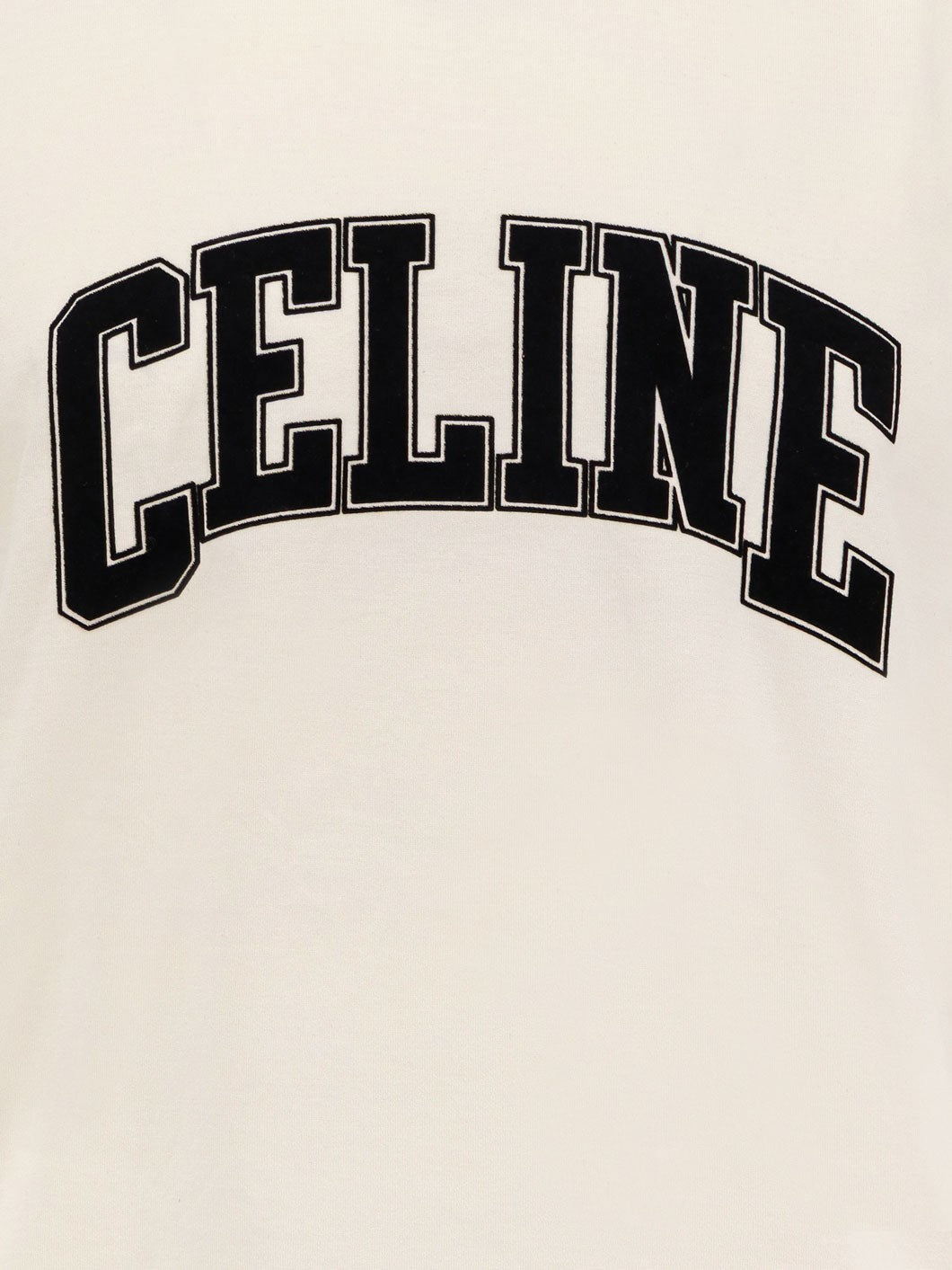 Cotton jersey T-shirt with flocked logo