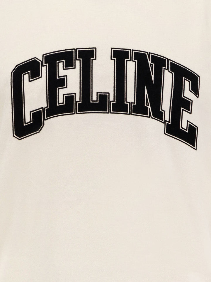 Cotton jersey T-shirt with flocked logo