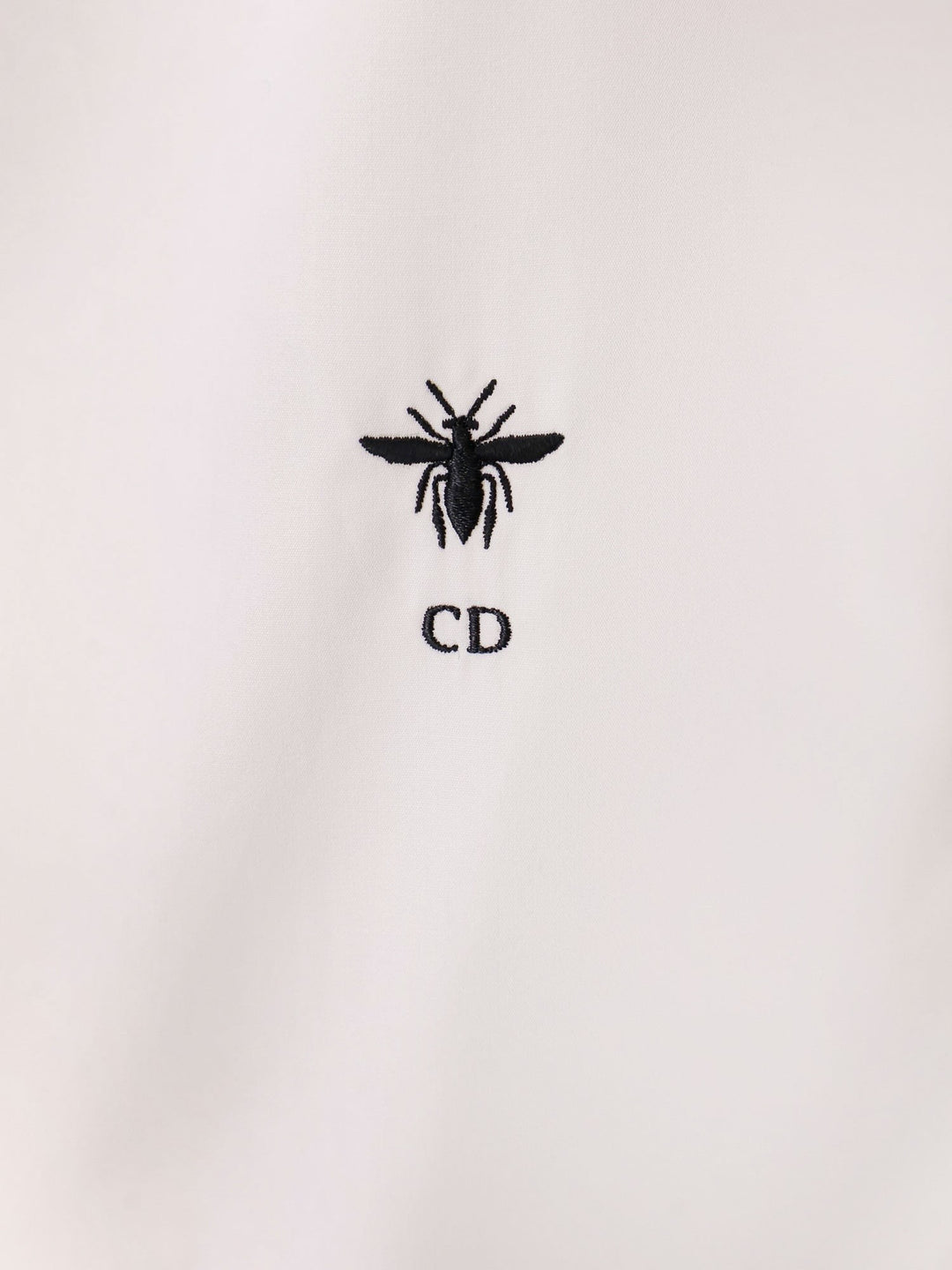 Cotton shirt with Bee and Monogram embroidery