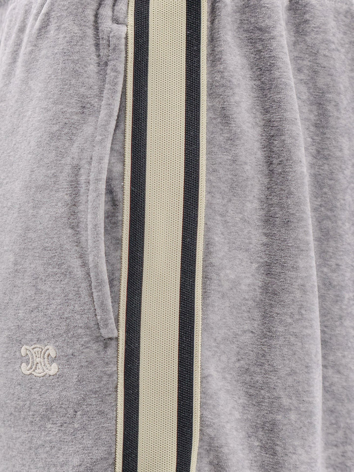 Cotton velvet jogger trousers