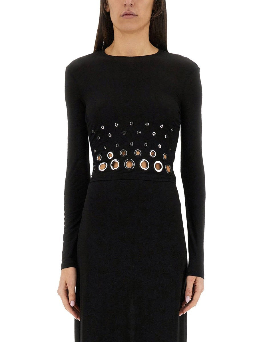 CROPPED TOP WITH EYELETS