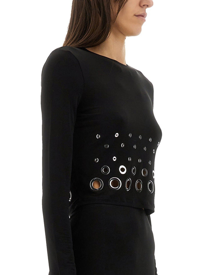 CROPPED TOP WITH EYELETS