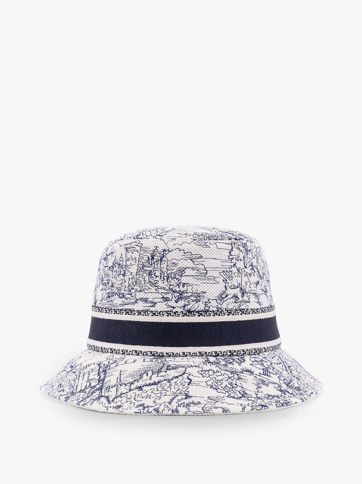D-bobby toile de jouy scotland bucket hat with narrow brim
