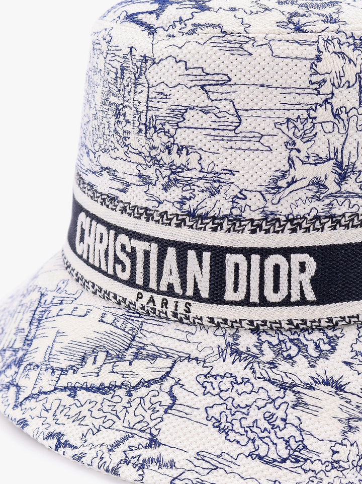 D-bobby toile de jouy scotland bucket hat with narrow brim