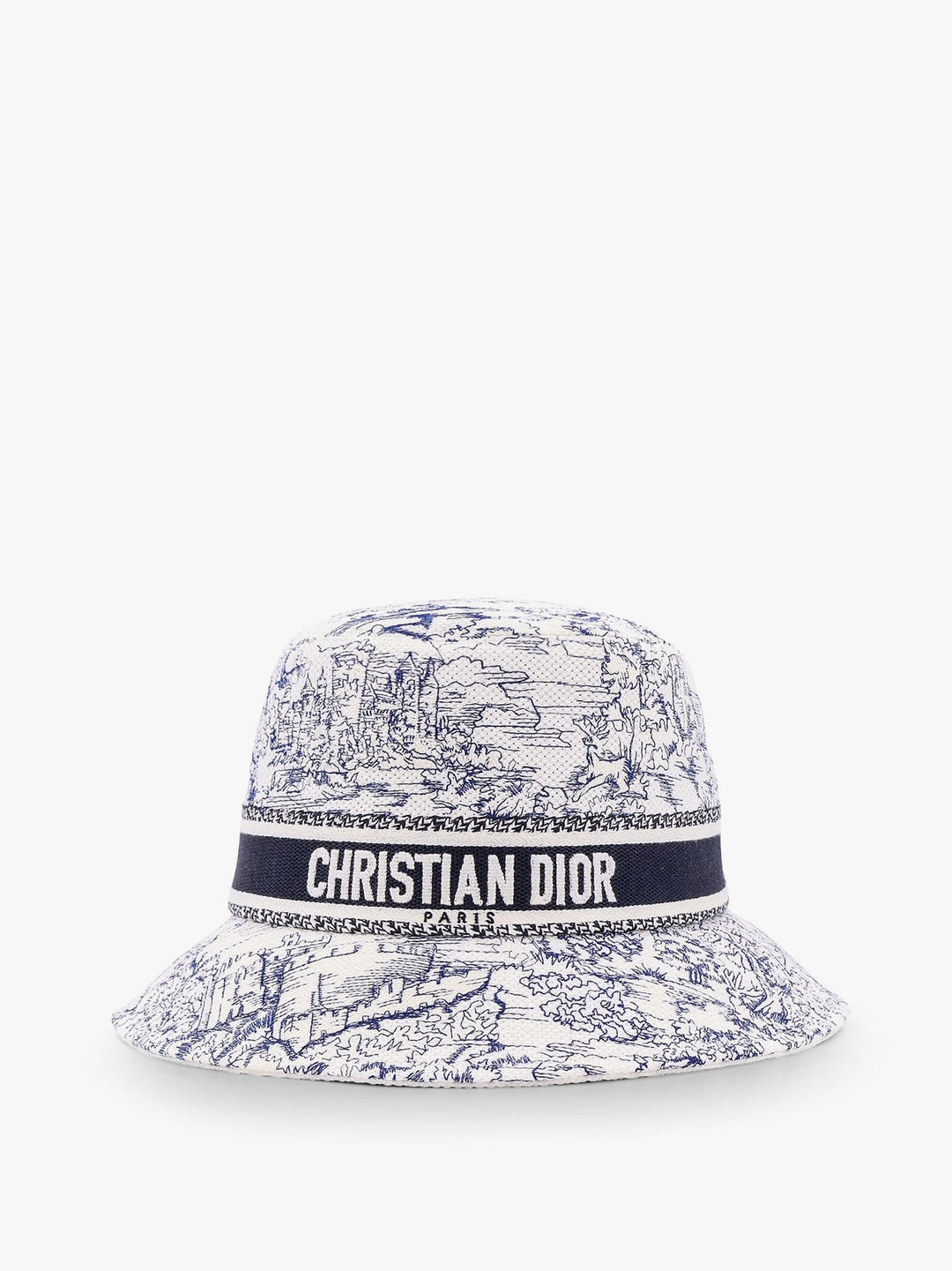 D-bobby toile de jouy scotland bucket hat with narrow brim