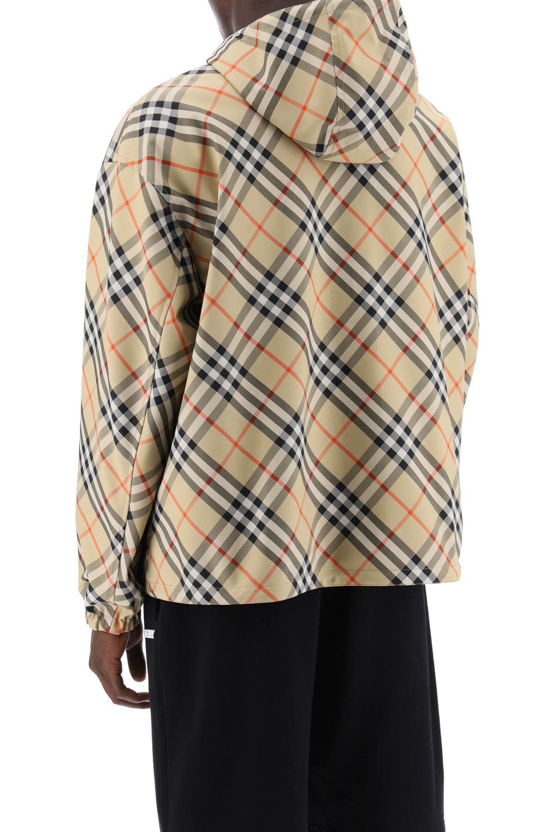 Burberry Reversible Check Hooded Jacket With   Beige