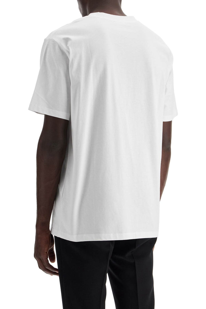 Balmain T Shirt With Logo Print   White