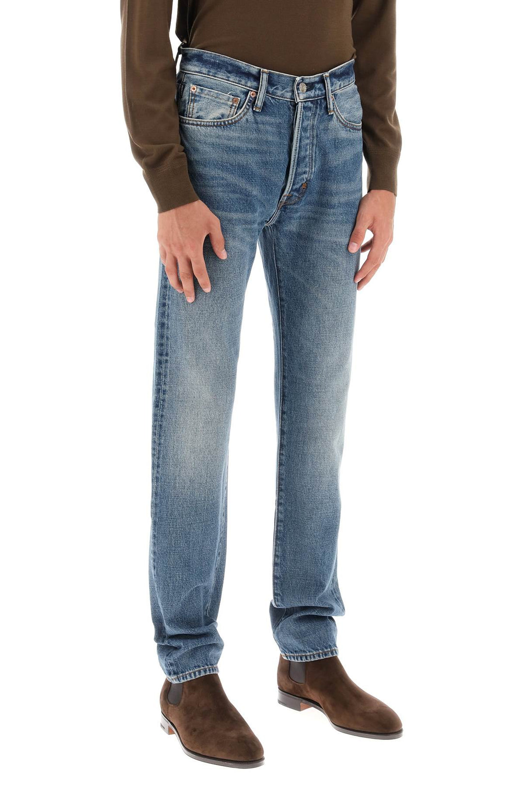 Tom Ford Regular Fit Jeans   Blu