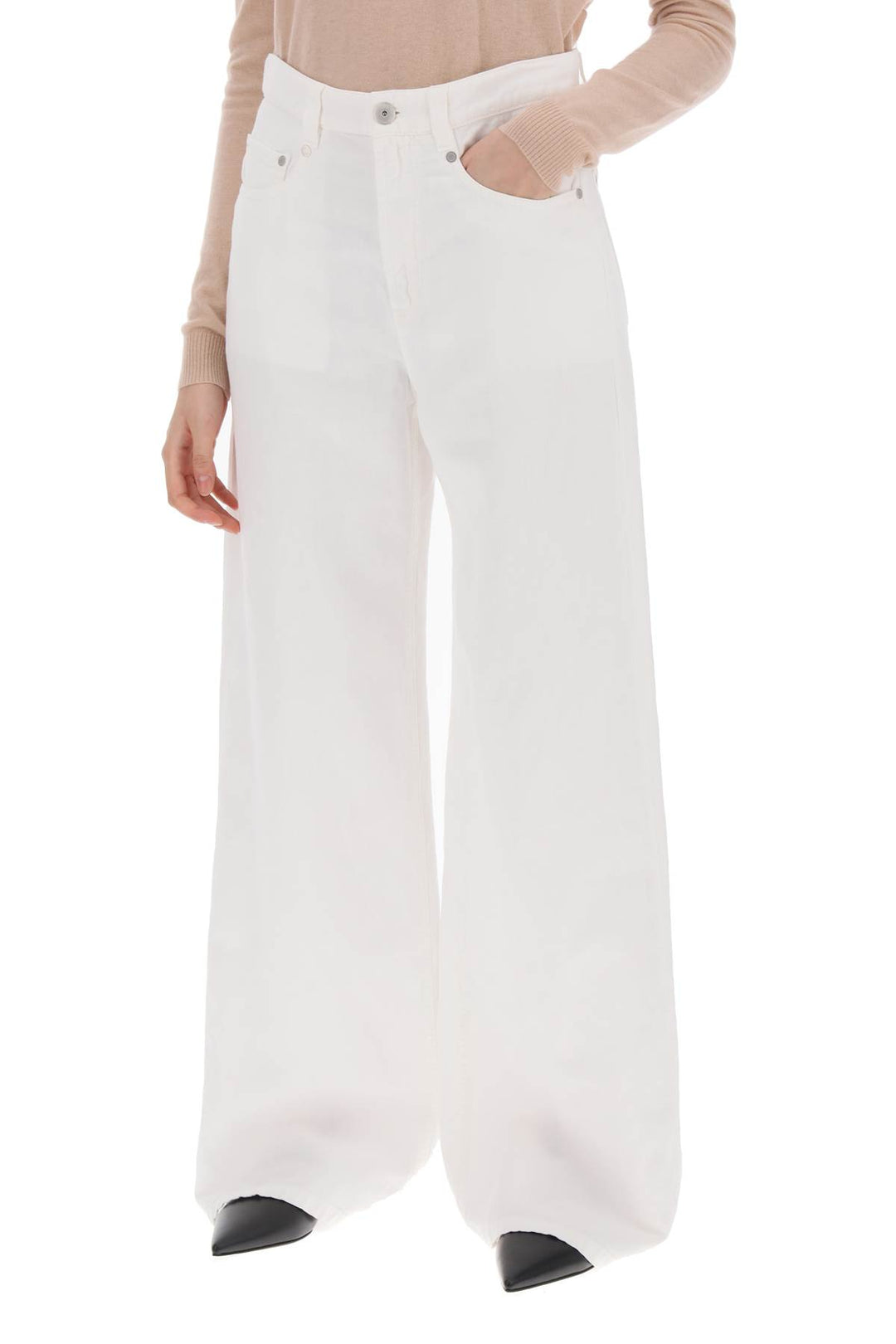 Brunello Cucinelli Cotton And Linen Trousers   White