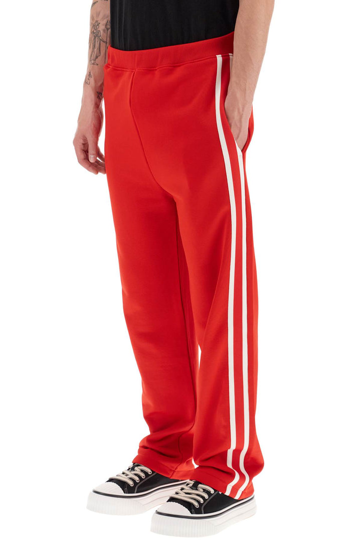 Ami Alexandre Matiussi Track Pants With Side Bands   Rosso