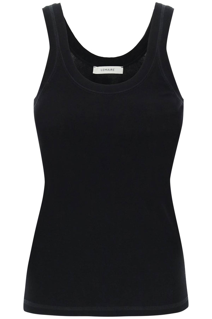 Lemaire Ribbed Sleeveless Top With   Black