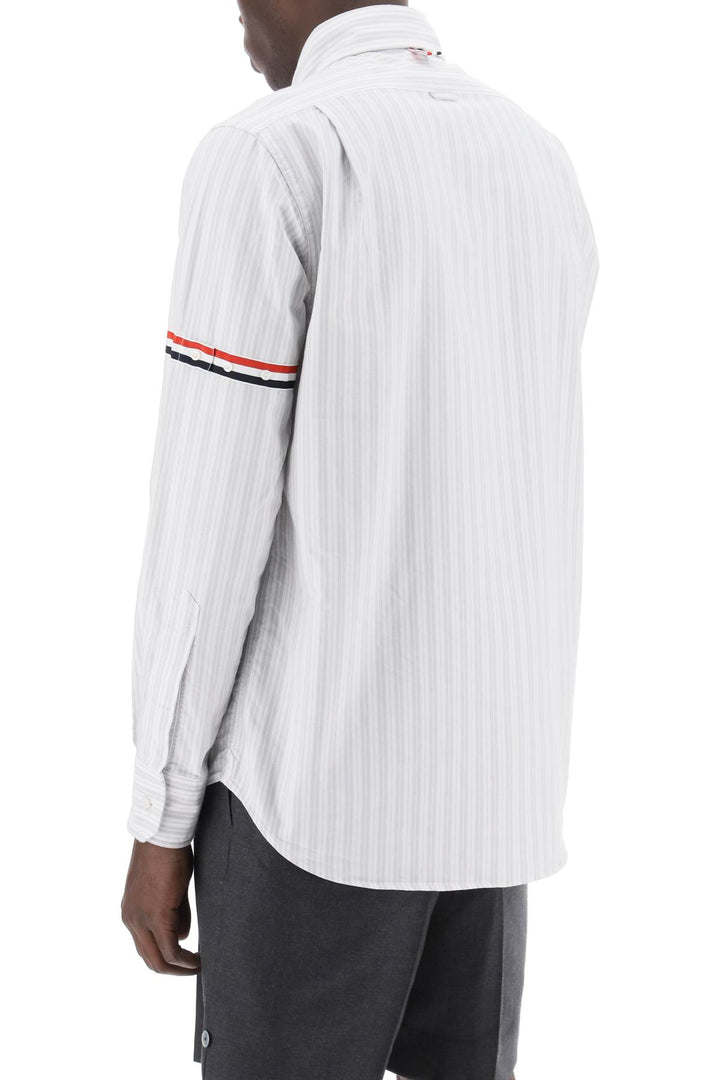 Thom Browne Striped Oxford Shirt   White