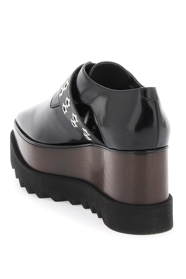Stella Mc Cartney Platform Elyse Lace Up Shoes   Black