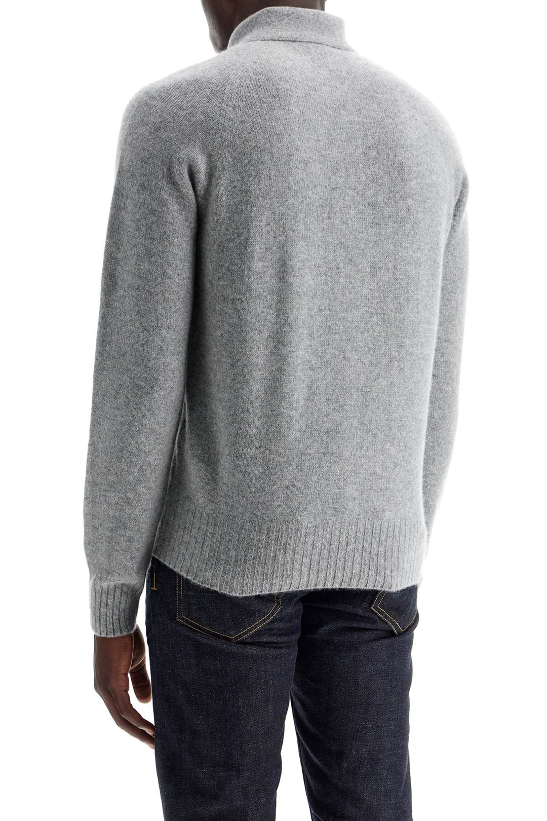 Tom Ford Cashmere Polo Style Pullover   Grey