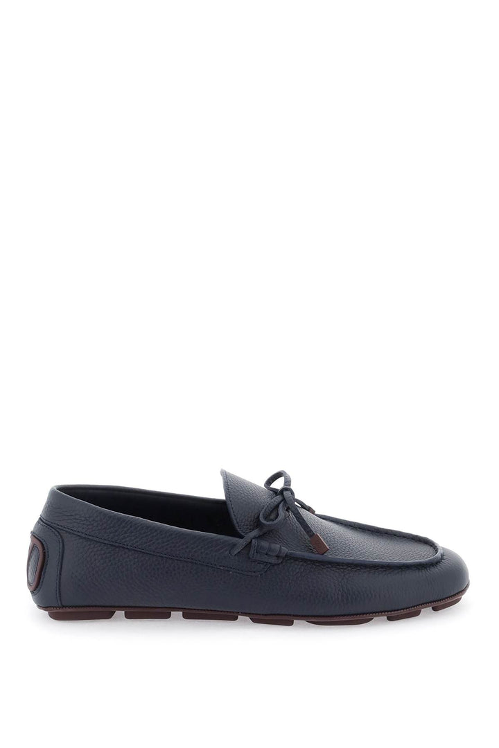 Valentino Garavani Leather Loafers With Bow   Blue