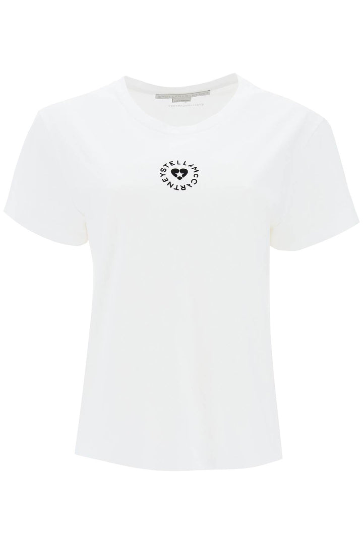 Stella Mc Cartney Iconic Mini Heart T Shirt   White