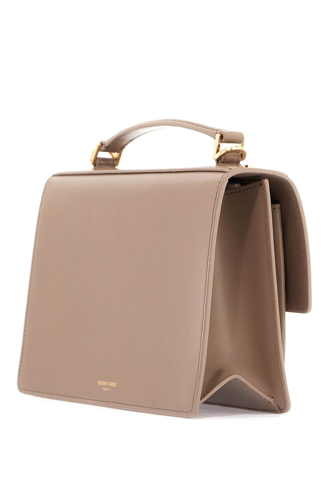 Golden Goose Venice Leather Handbag With Palmell   Beige
