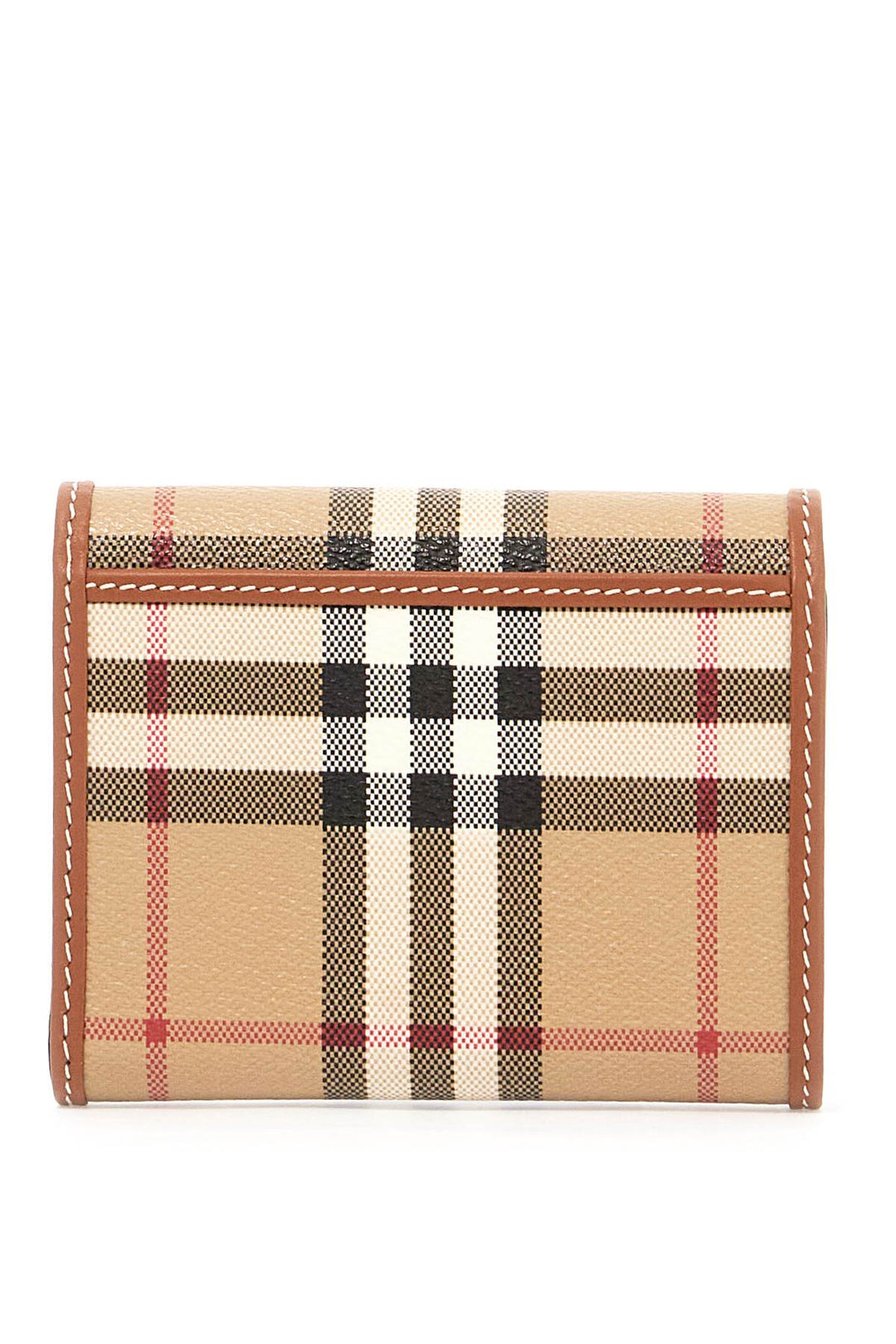 Burberry Book Wallet In Faux Leather   Beige