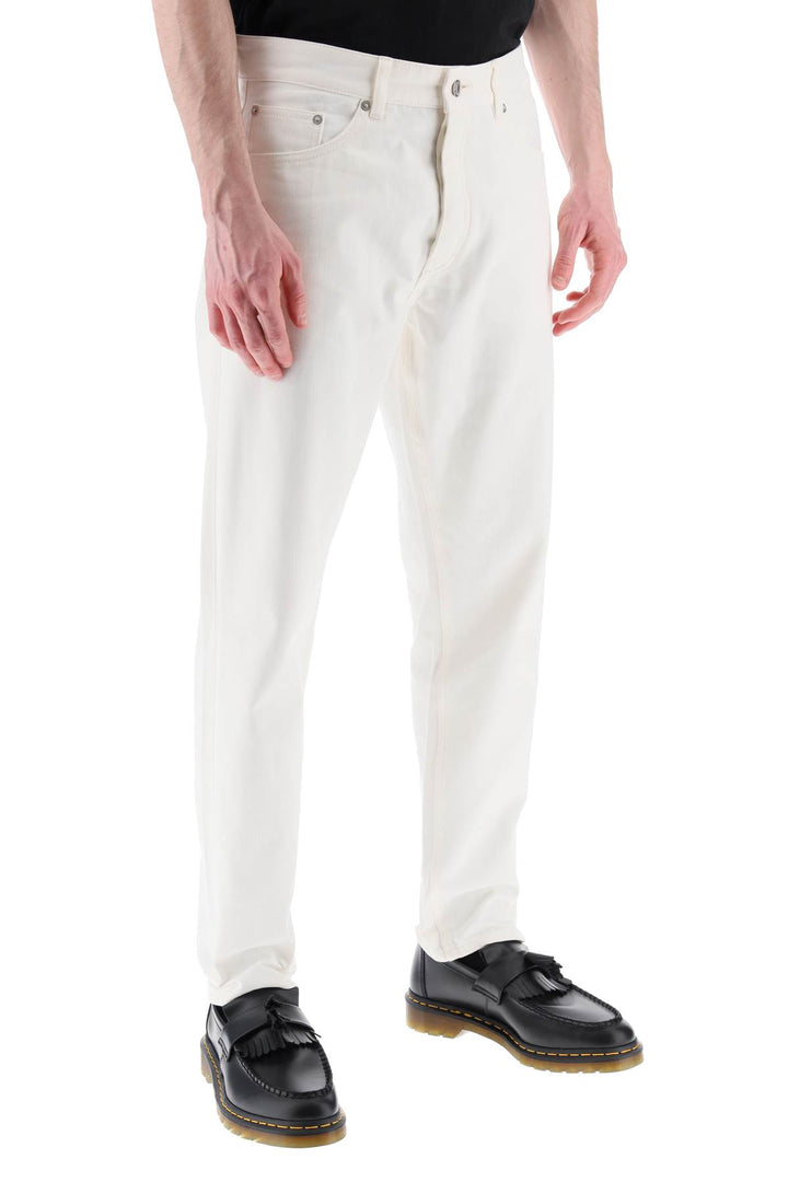 Maison Kitsune Low Rise Tapered Jeans   Bianco