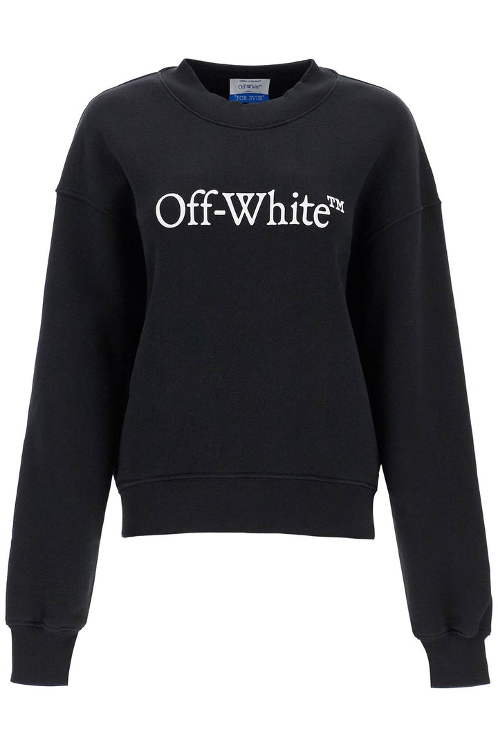 Off White Oversized Sweatshirt With   Black