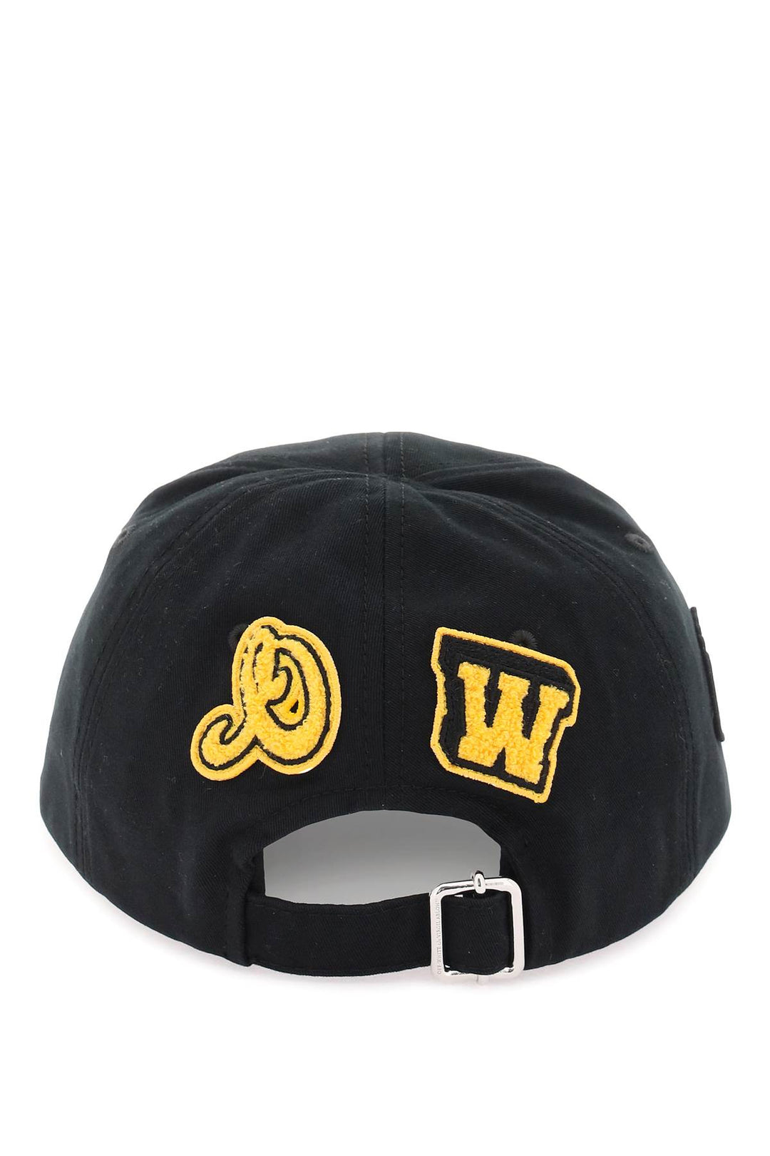 Off White Baseball Cap With Patch   Nero
