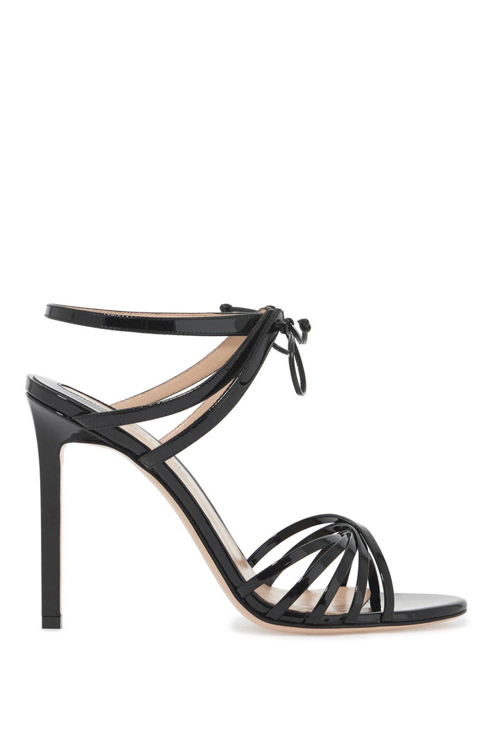 Tom Ford Glossy Sandals With Criss Cross   Black