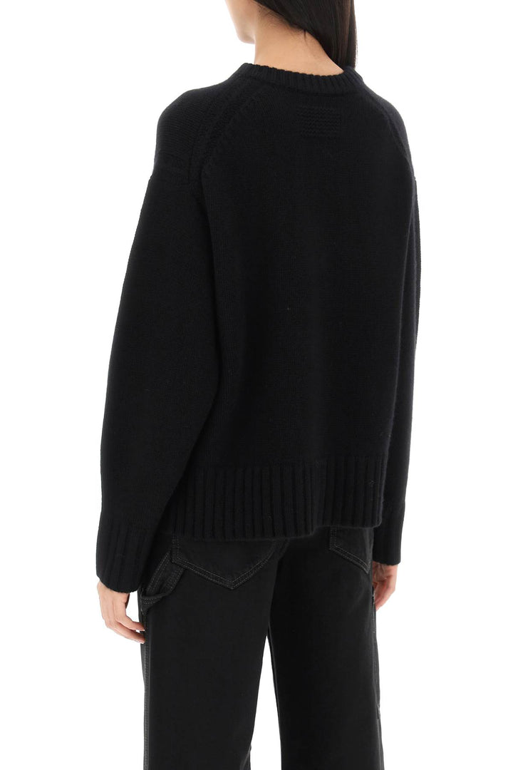 Guest In Residence Crew Neck Sweater In Cashmere   Nero