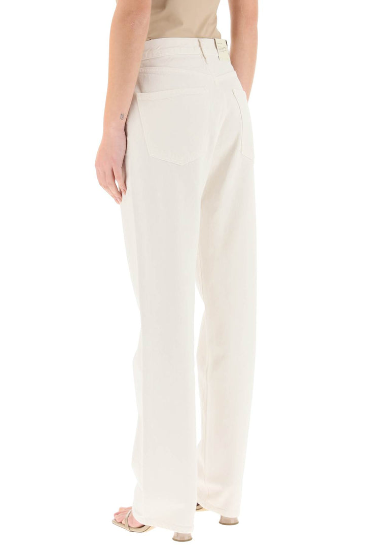 Agolde Lana Straight Mid Rise Jeans   Bianco