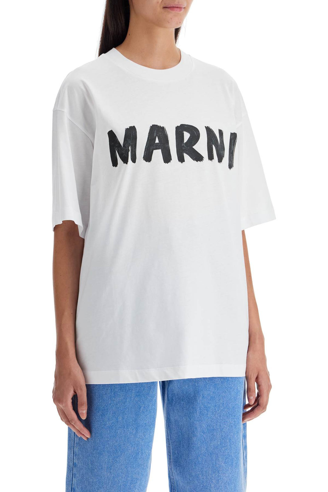 Marni Oversized Logo T   White